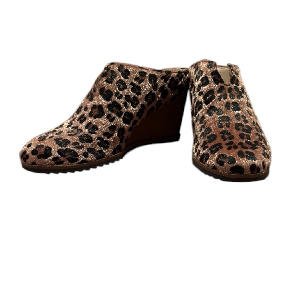 Soul Naturalizer Leopard Print Haley Mule Wedge Size 6